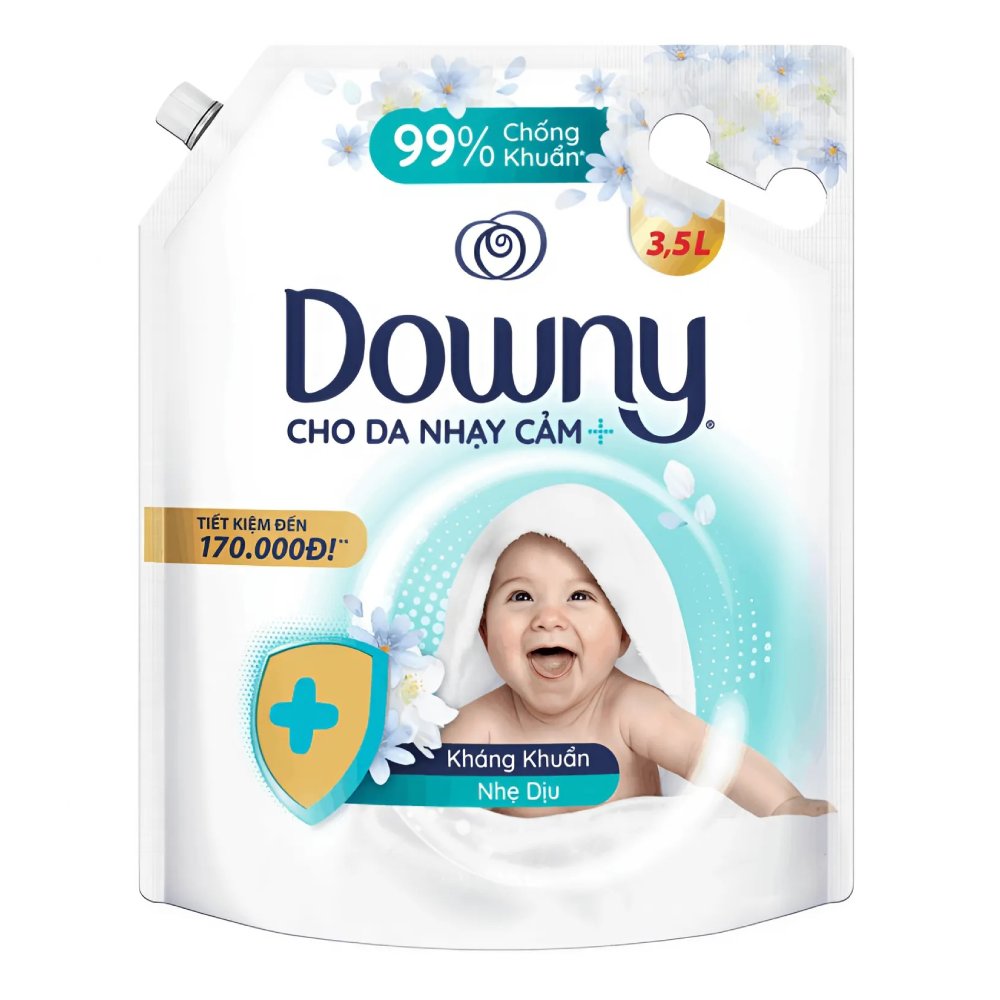 Nước xả vải Douwny kháng khuẩn dịu nhẹ 3.5L