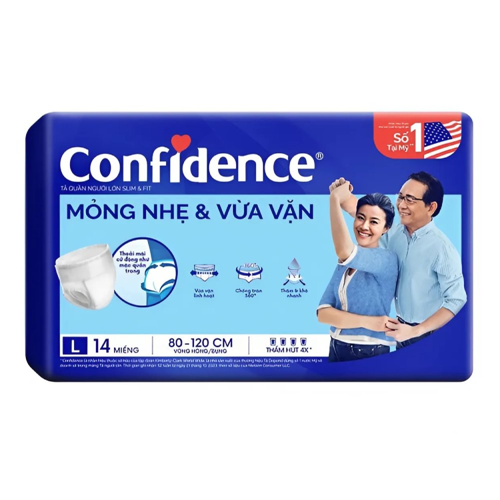 Tã quần người lớn  Confidence  Slim và Fit L14