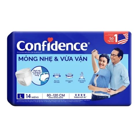 Tã quần người lớn  Confidence  Slim và Fit L14
