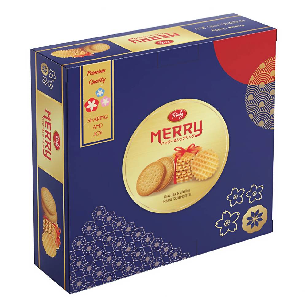 Bánh Merry Nhật HT 334gr/10 xanh
