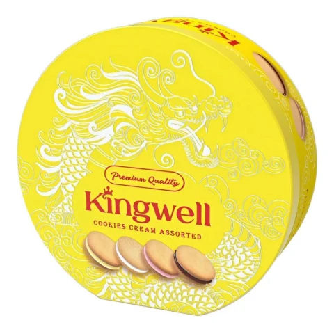 Bánh quy Kingwell HS hình rồng đỏ+vàng 308gr/10