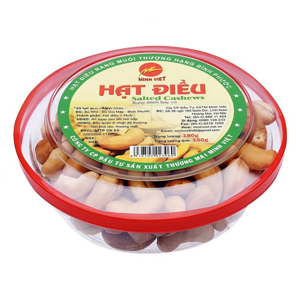 Hạt điều Minh Việt  rang muối không vỏ 250gr