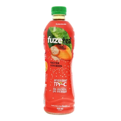Trà Fuzetea vị đào hạt chia 450ml
