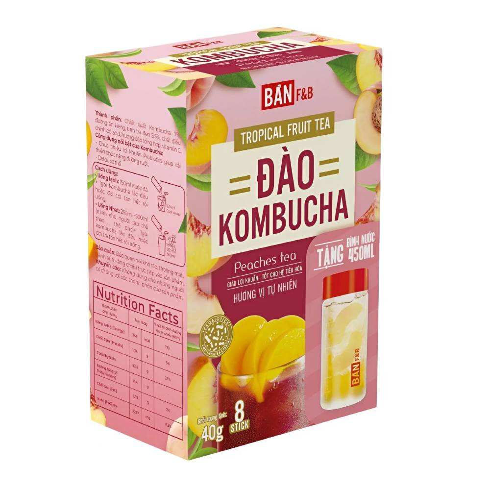 Trà đào Kombucha BAN FB  320gr