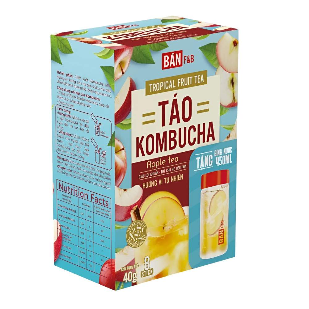Trà táo Kombucha  BAN FB  320gr