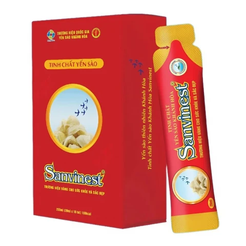 Tinh chất yến sào Khánh Hòa  Sanvinest  có đường  hộp 10*25ml