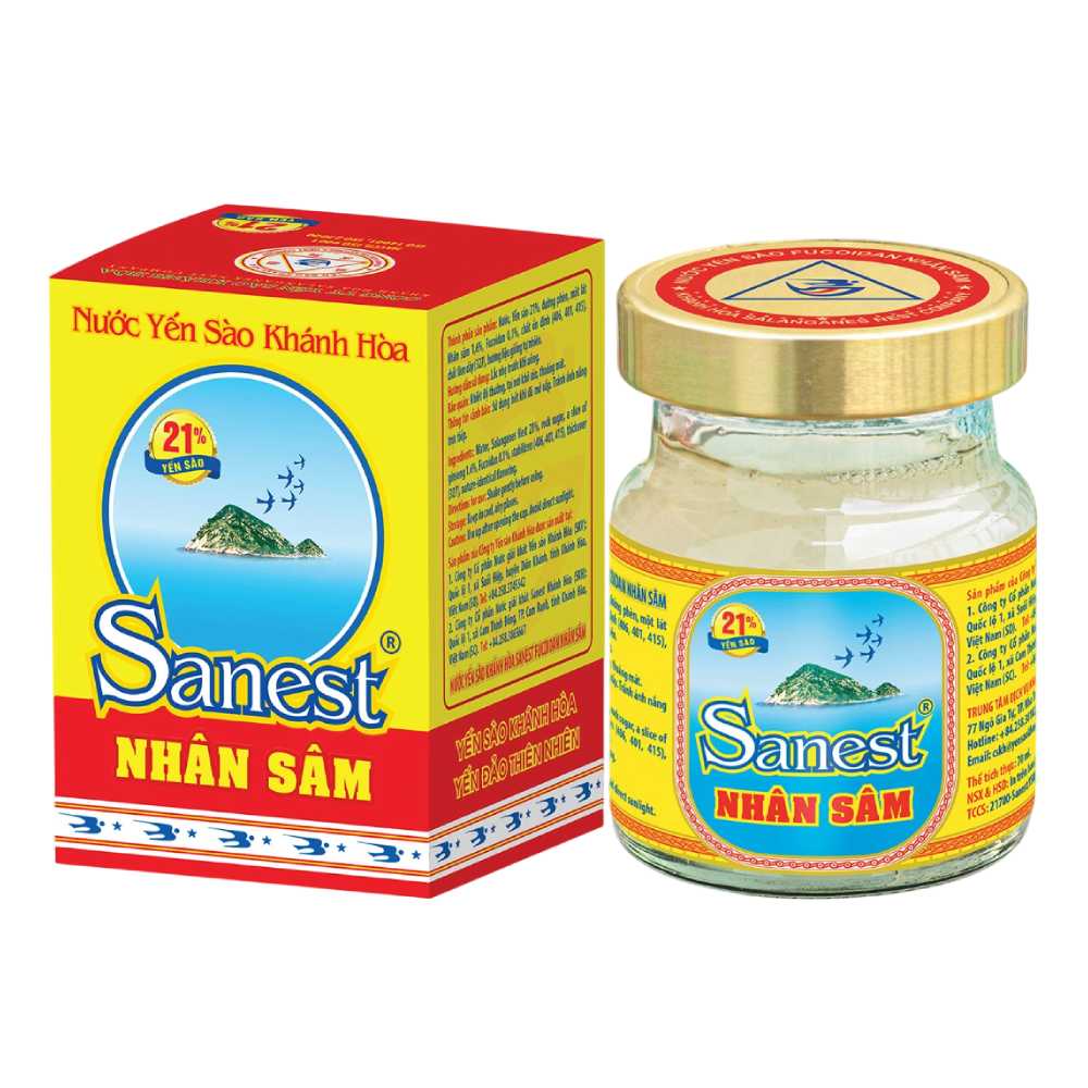 Nước yến sào  Sanvinest 21% yến sào nhân sâm 70ml