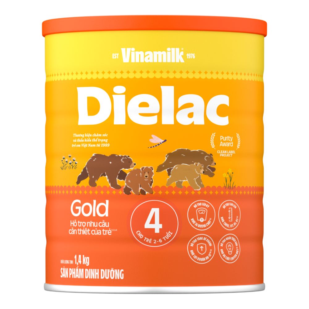 Sữa bột VNM Dielac Alpha Gold 4  HT 1.4 kg/6