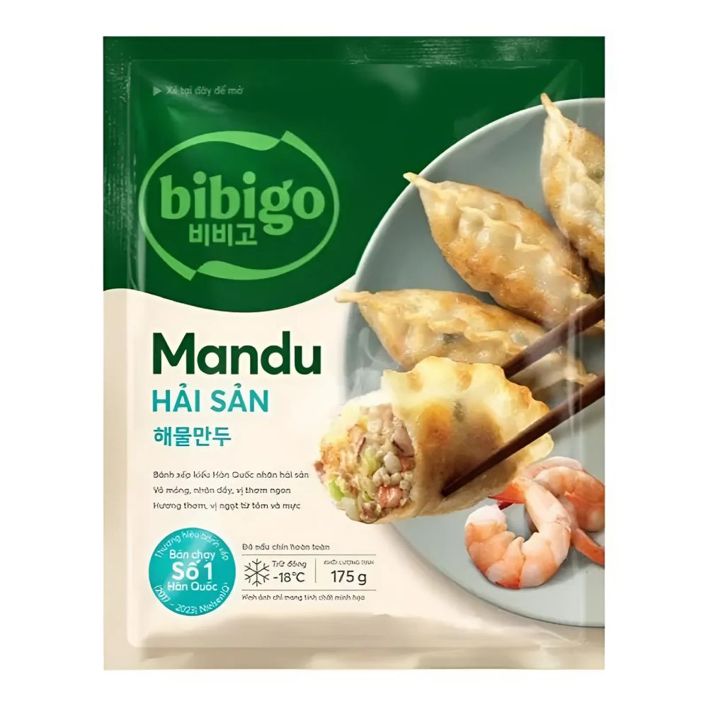 Bánh  Mandu   JC Bibigo nhân hải sản 175gr