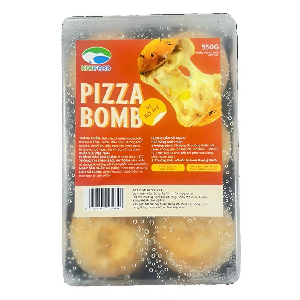 Pizza Bomb vị bò Mỹ Kiwifood 350gr