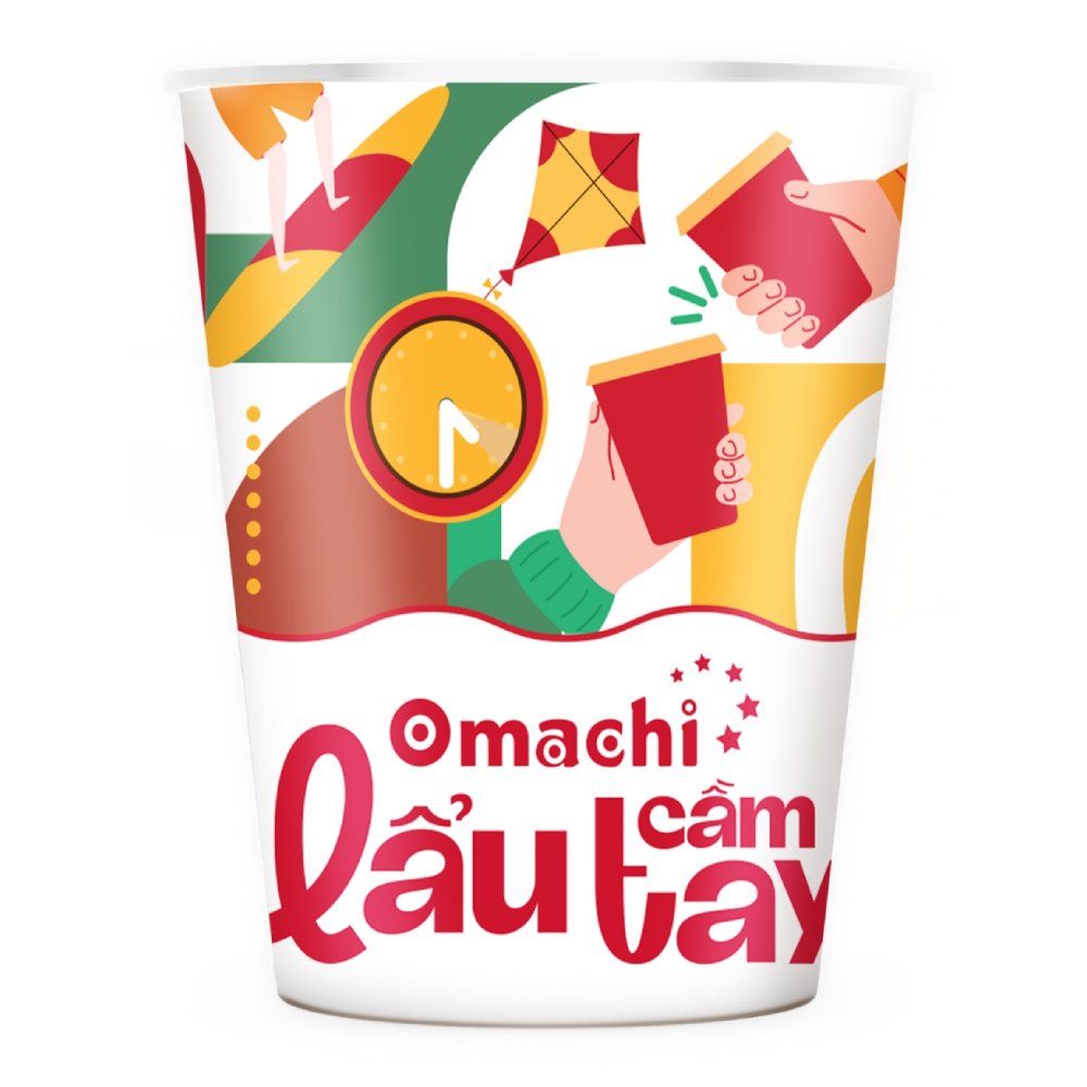 Mì Omachi lẩu cầm tay siêu cay tôm hùm phô mai 81gr