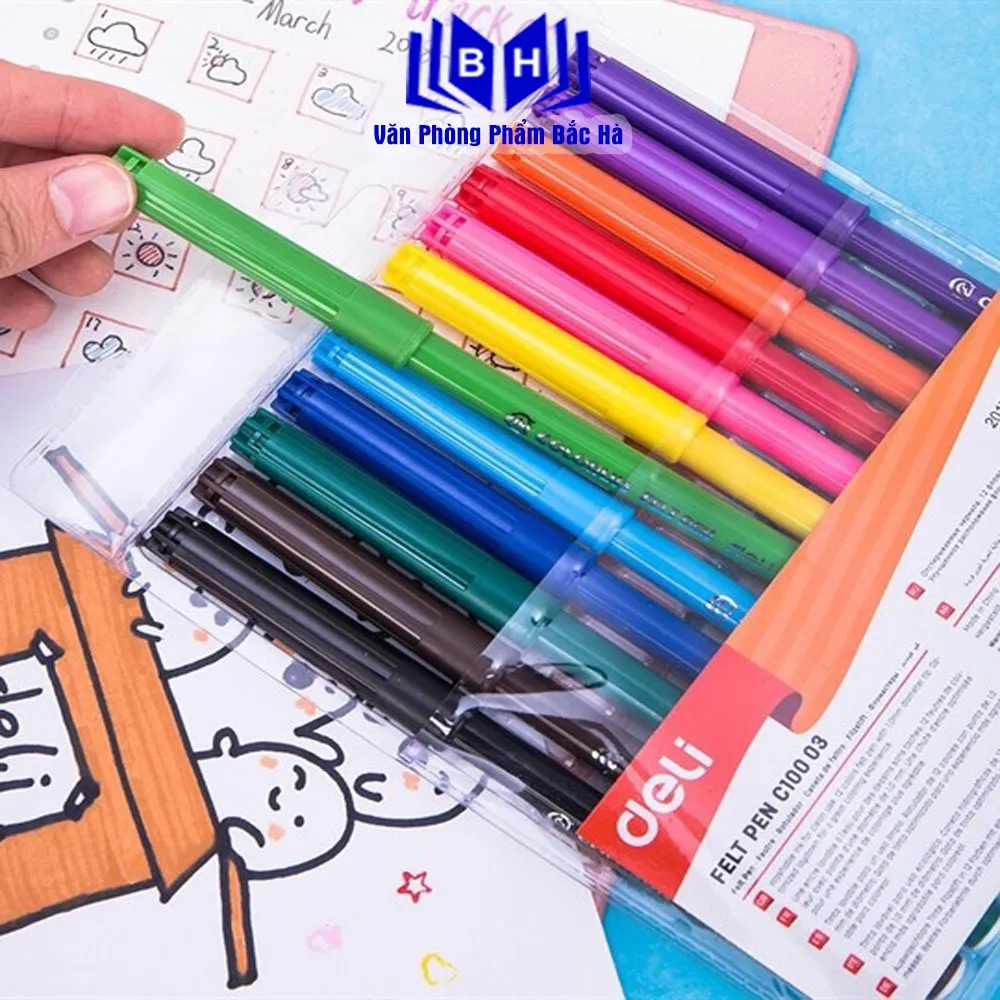 Bút dạ nước 12 màu  EC10003 6h/t