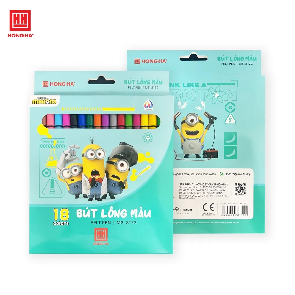 Bút lông màu  Minions 18 màu 8122